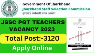 JSSC Jharkhand PGT Teachers Vacancy 2023