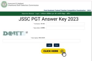 JSSC PGT Answer Key 2023