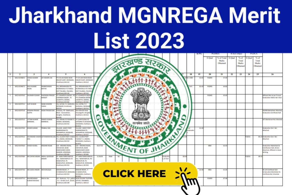 Jharkhand MGNREGA Merit List 2023 Deoghar District
