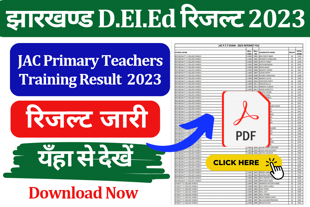 Jharkhand DELED Result 2023 Download