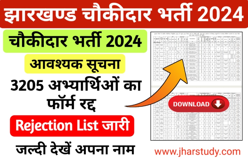 Gumla Chowkidar Rejection List 2024