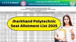 Jharkhand Polytechnic Seat Allotment List 2025